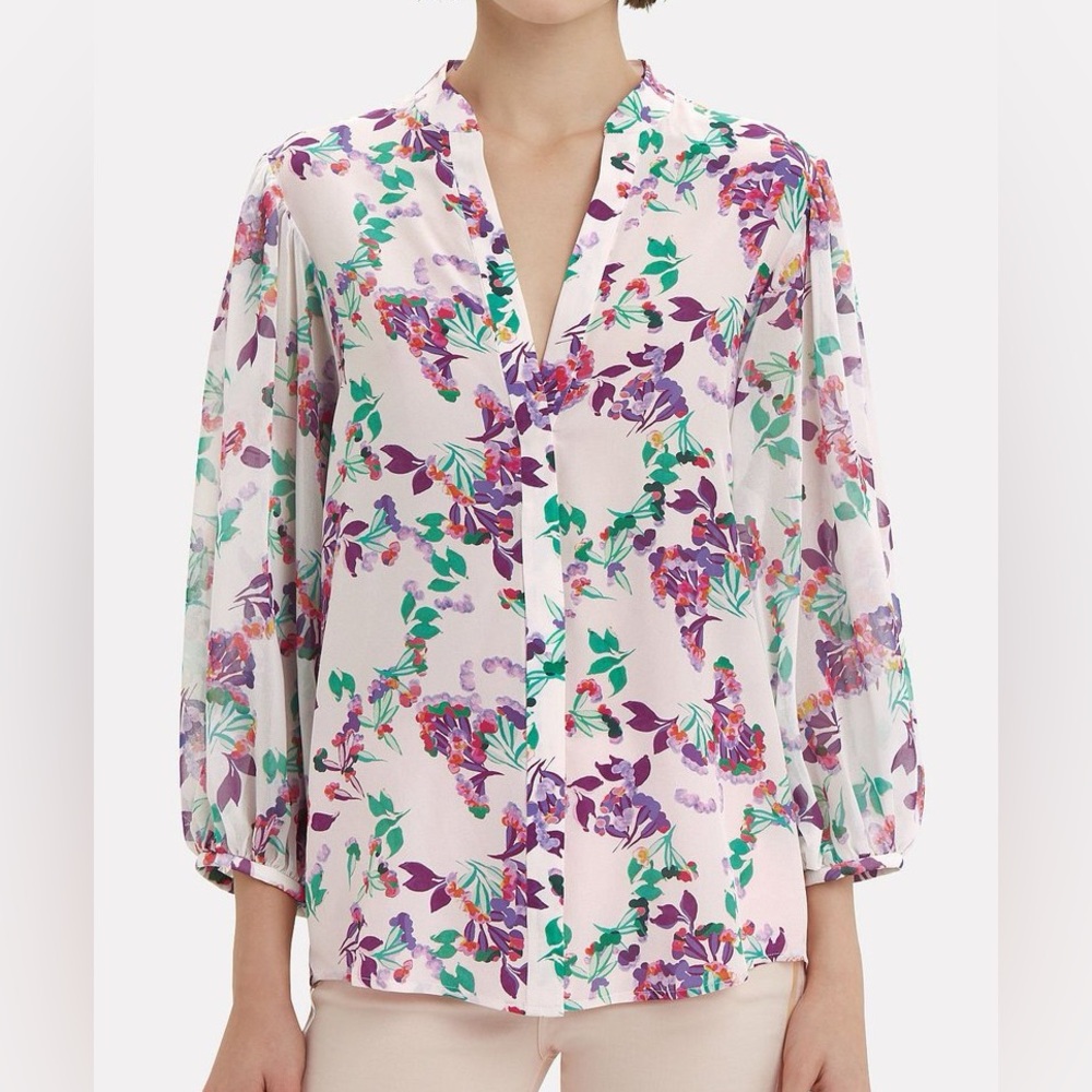 Saloni Chloe Blouse Floral Button Up